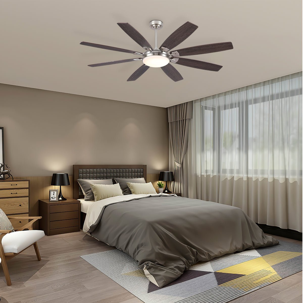 Zephyra Ceiling Fans with Lights 66" - Blushlighting