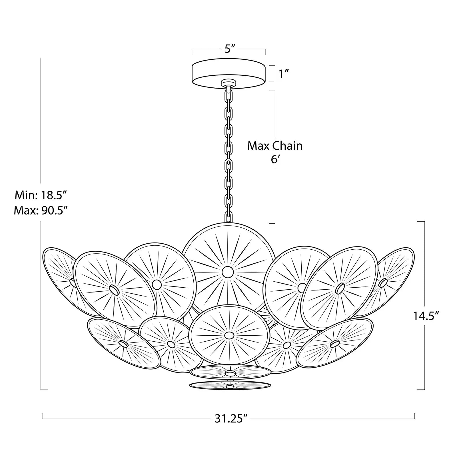 Zinnia Chandelier-
