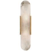 Alabaster Linear Wall Sconce Wall Sconce rbrights 20"H*4.25"W Brass 