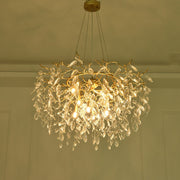 Arianna Round Gold Clear Modern Crystal Chandelier chandeliers for dining room,chandeliers for stairways,chandeliers for foyer,chandeliers for bedrooms,chandeliers for kitchen,chandeliers for living room Rbrights   